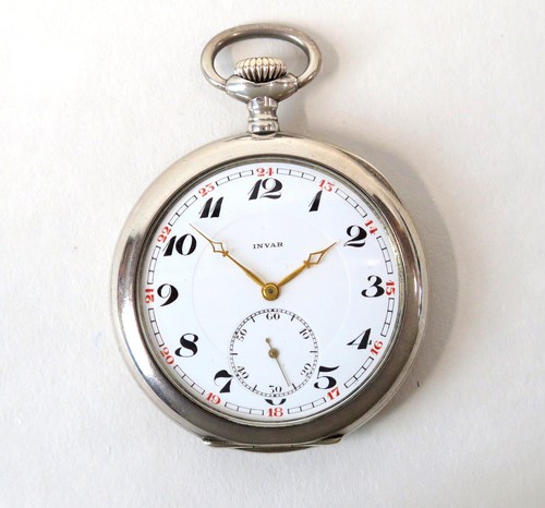 Invar taschenuhr 800 - 800, silber